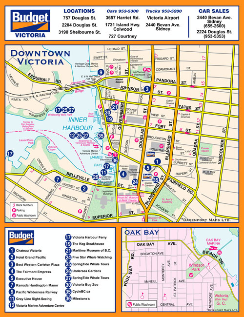 victoria, bc map